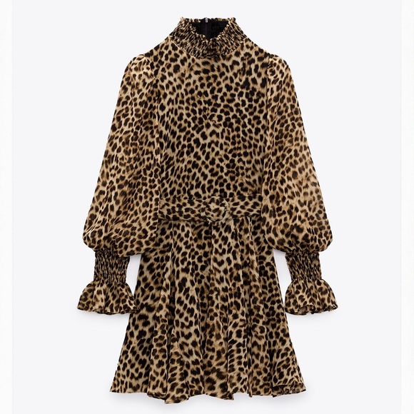 Zara | Dresses | Zara Animal Print Dress | Poshmark